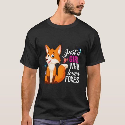 キツネ森林動物の野生のキツネを愛する人 Tシャツ (正面)