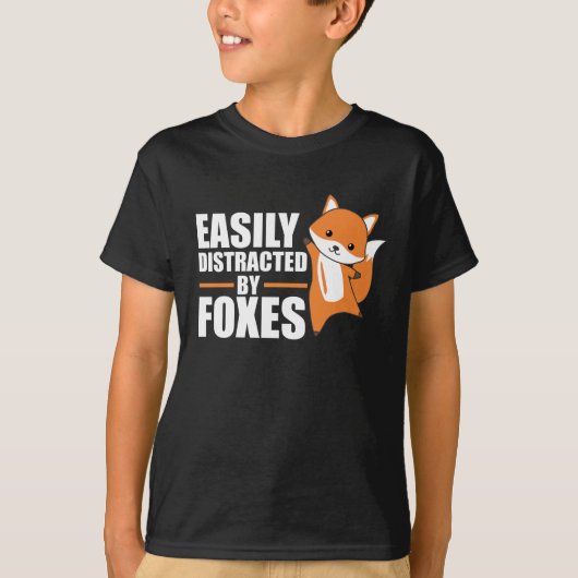 キツネ森林動物キツネオレンジかわいい動物 Tシャツ (正面)