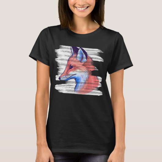 キツネ森林赤キツネ森林生物動物 Tシャツ (正面)