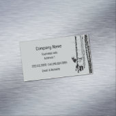 キツネ樺の木ツリーフォレストアニマルシルエット自然アート マグネット名刺 (インサイチュ)