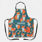 キツネ水の色パタカラフルーン エプロン (正面)