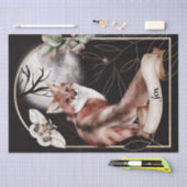 キツネ水カラー秋神秘的な秋のオラクル 薄葉紙 (クラフト)