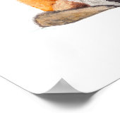 キツネ水彩ポスター ポスター (角)