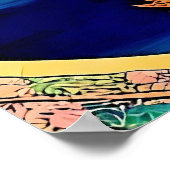 キツネ浮世絵 ポスター (角)