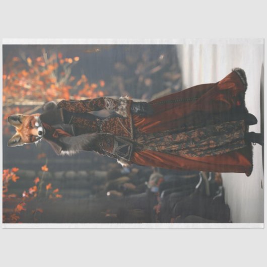 キツネ滑走路ファッション表示デコページティッシュペーパー 薄葉紙 (正面)