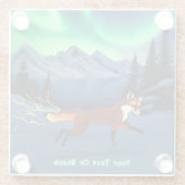 キツネ火災 – ノーザンライト ガラスコースター (裏面)