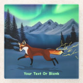 キツネ火災 – ノーザンライト ガラスコースター (正面)