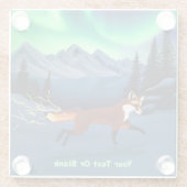 キツネ火災 – ノーザンライト ガラスコースター (裏面)