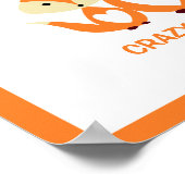 キツネ熱狂するのようにオレンジキツネのラップ ポスター (角)