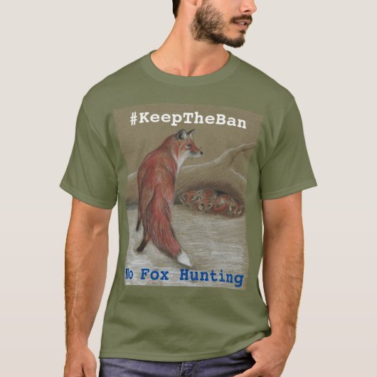 キツネ狩りなし#KeepTheBan Tシャツ (正面)