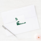 キツネ狩りシルエット スクエアシール (封筒)