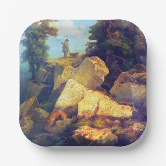 キツネ狩りジョセフナブラティルアフター1850 ペーパープレート (正面)