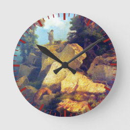 キツネ狩りジョセフナブラティルアフター1850 ラウンド壁時計