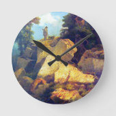 キツネ狩りジョセフナブラティルアフター1850 ラウンド壁時計 (正面)