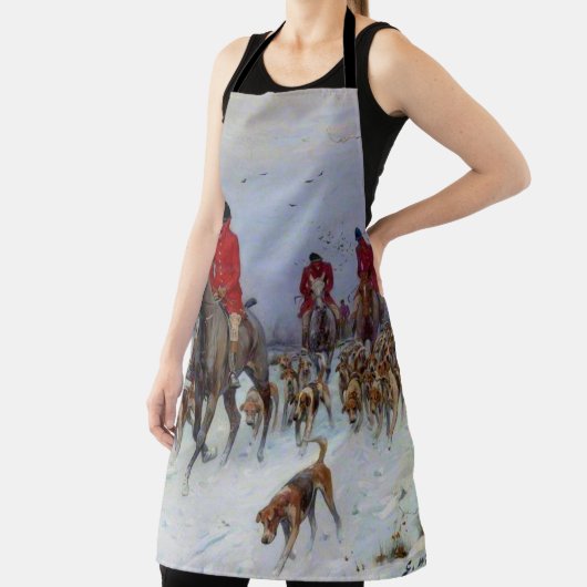 キツネ狩りハンツマンアンドハウンズリターンホーム エプロン (インサイチュ)