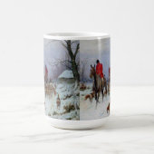 キツネ狩りハンツマンアンドハウンズリターンホーム コーヒーマグカップ (中央)
