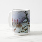 キツネ狩りハンツマンアンドハウンズリターンホーム コーヒーマグカップ (正面左)