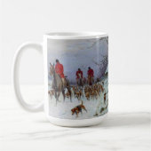 キツネ狩りハンツマンアンドハウンズリターンホーム コーヒーマグカップ (左)