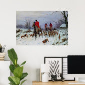 キツネ狩りハンツマンアンドハウンズリターンホーム ポスター (ホームオフィス)
