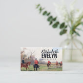 キツネ狩り絵画ヴィンテージ 名刺 (スタンド正面)