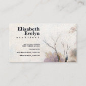 キツネ狩り絵画ヴィンテージ 名刺 (裏面)