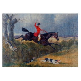 キツネ狩り 溝を飛び越える 馬術 ジョン・ヘリング 1839 カッティングボード