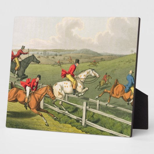 キツネ狩り、I.クラークによって水揚げ、パブ。Thomaによって フォトプラーク (側面)