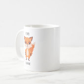 キツネ用おもしろい コーヒーマグカップ (正面左)