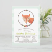 キツネ男の赤ちゃんベビーシャワー 招待状 (スタンド正面)