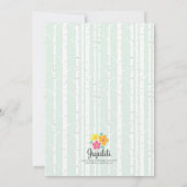 キツネ男の赤ちゃんベビーシャワー 招待状 (裏面)