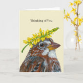 キツネ矢印カード カード (黄色い花)