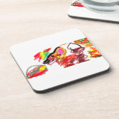 キツネ秋の素敵 コースター (左側)