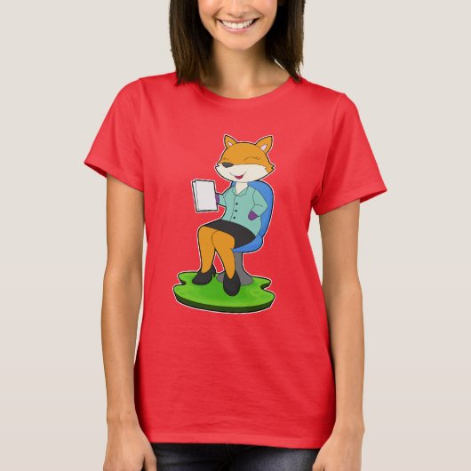 キツネ秘書メモ Tシャツ (正面)