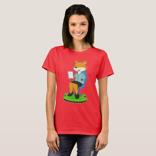 キツネ秘書メモ Tシャツ (正面フル)
