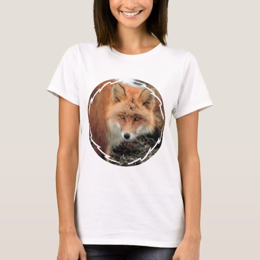 キツネ種の女性はTシャツに合いました Tシャツ (正面)