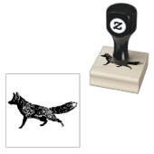 キツネ素朴でシックなクラフトアートウッドランドフォークアートヒッスト ラバースタンプ (押印)