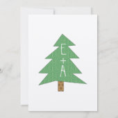 キツネ素朴とパインツリー結婚式招待状 招待状 (裏面)