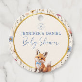 キツネ素朴ウッドランドベビーシャワー フェイバータグ (正面)