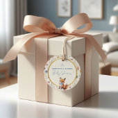 キツネ素朴ウッドランドベビーシャワー フェイバータグ