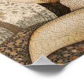 キツネ絵を描ズアートプリントウッドランドウォールアート ポスター (角)