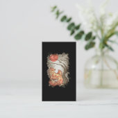 キツネ美しい動物の木の月の自然愛好家 名刺 (スタンド正面)