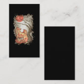 キツネ美しい動物の木の月の自然愛好家 名刺 (正面/裏面)