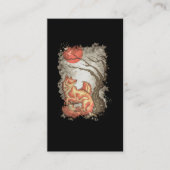 キツネ美しい動物の木の月の自然愛好家 名刺 (正面)