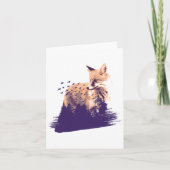 キツネ自然フォレストアウトドアキャンピングハイキングキャンパーギ カード (正面)