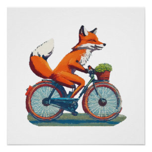 キツネ自転車 ポスター