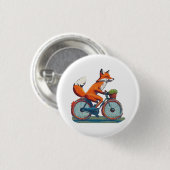 キツネ自転車 缶バッジ (正面&裏面)