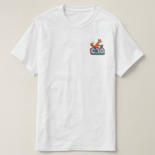 キツネ自転車 Tシャツ (デザイン正面)