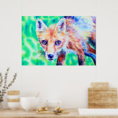 キツネ色鉛筆スケッチポスター ポスター (キッチン)