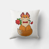 キツネ花バラ クッション (裏面)