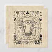 キツネ華美とバニーラビッツがかわいい動物アート シーズンカード (正面/裏面)